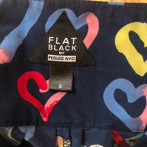Flat black by Pegleg NYC heart print skirt - Picture 2 of 2